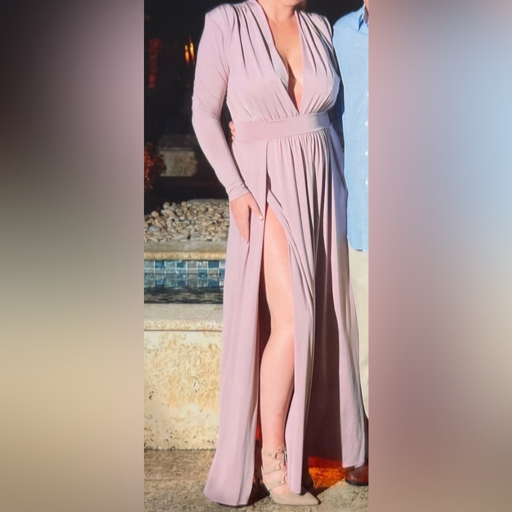 FASHION NOVA long dress with double slits in the front